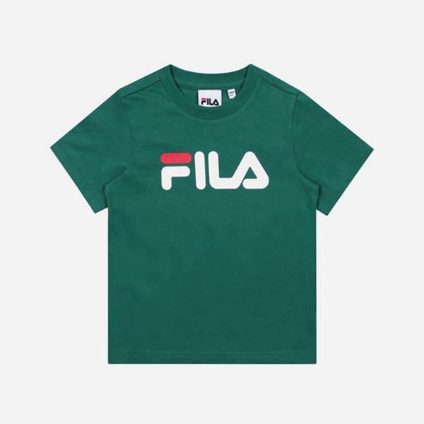 Camisetas Manga Corta Fila Niños Verde - Uno S/S - España 816357UGO